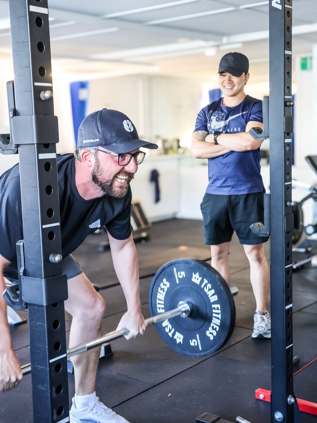 Kevin Wong, Accredited Exercise Physiologist working with a patient at Five Dock